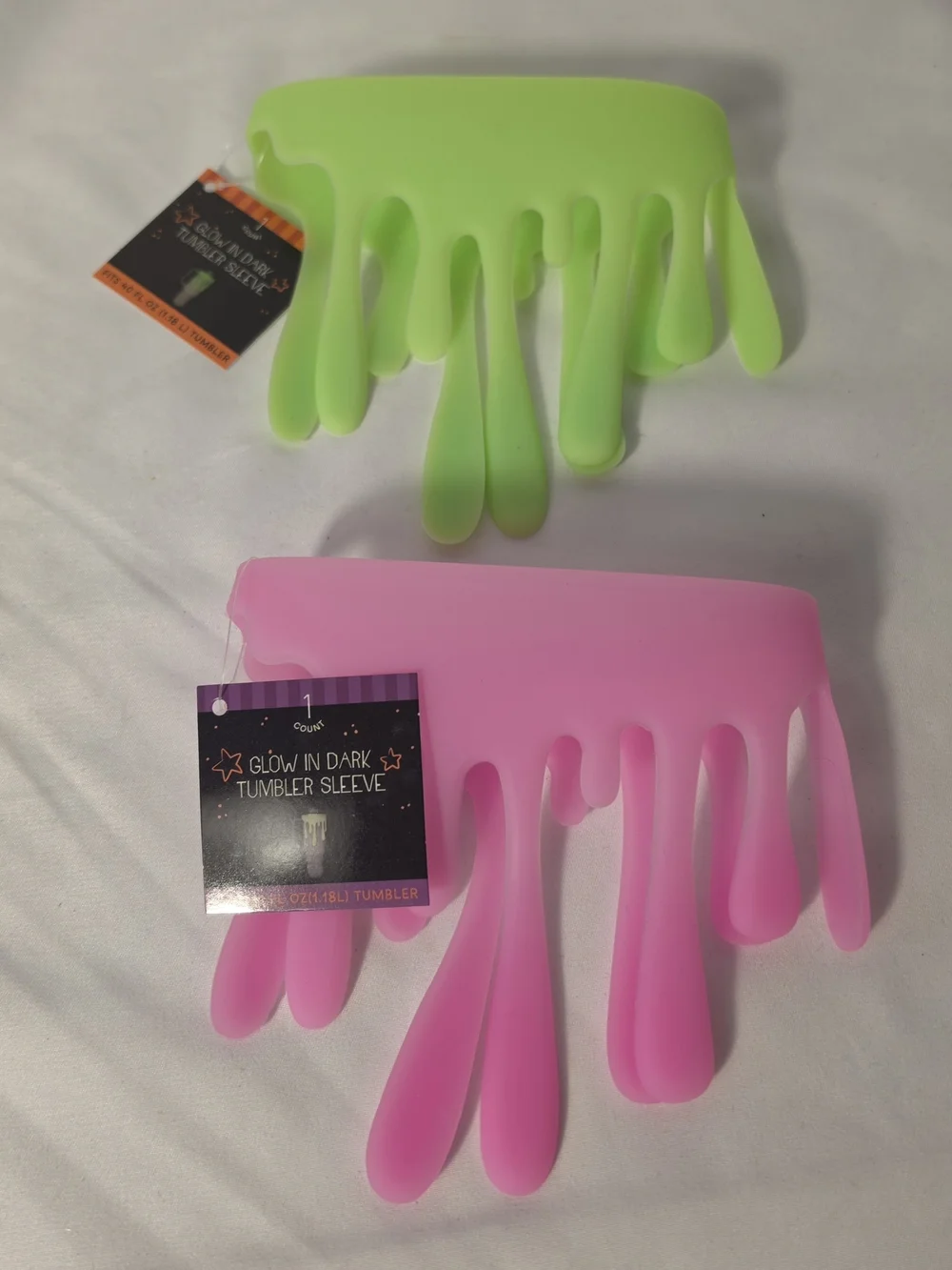 Glow in Dark Drip Tumbler Sleeve - Pink & Green Target